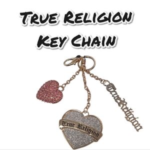 True Religion Heart Keychain